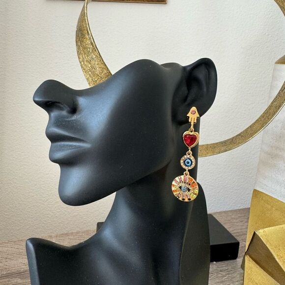 Statement drop earrings N642 - Picture 6 of 6